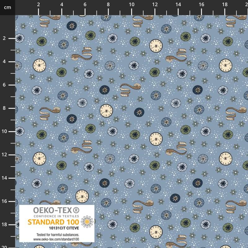 Baumwollstoff Bobbins & Blooms Reststück Stof Fabrics