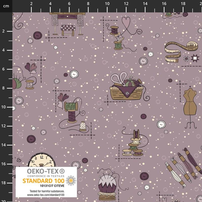Baumwollstoff Bobbins & Blooms Stof Fabrics