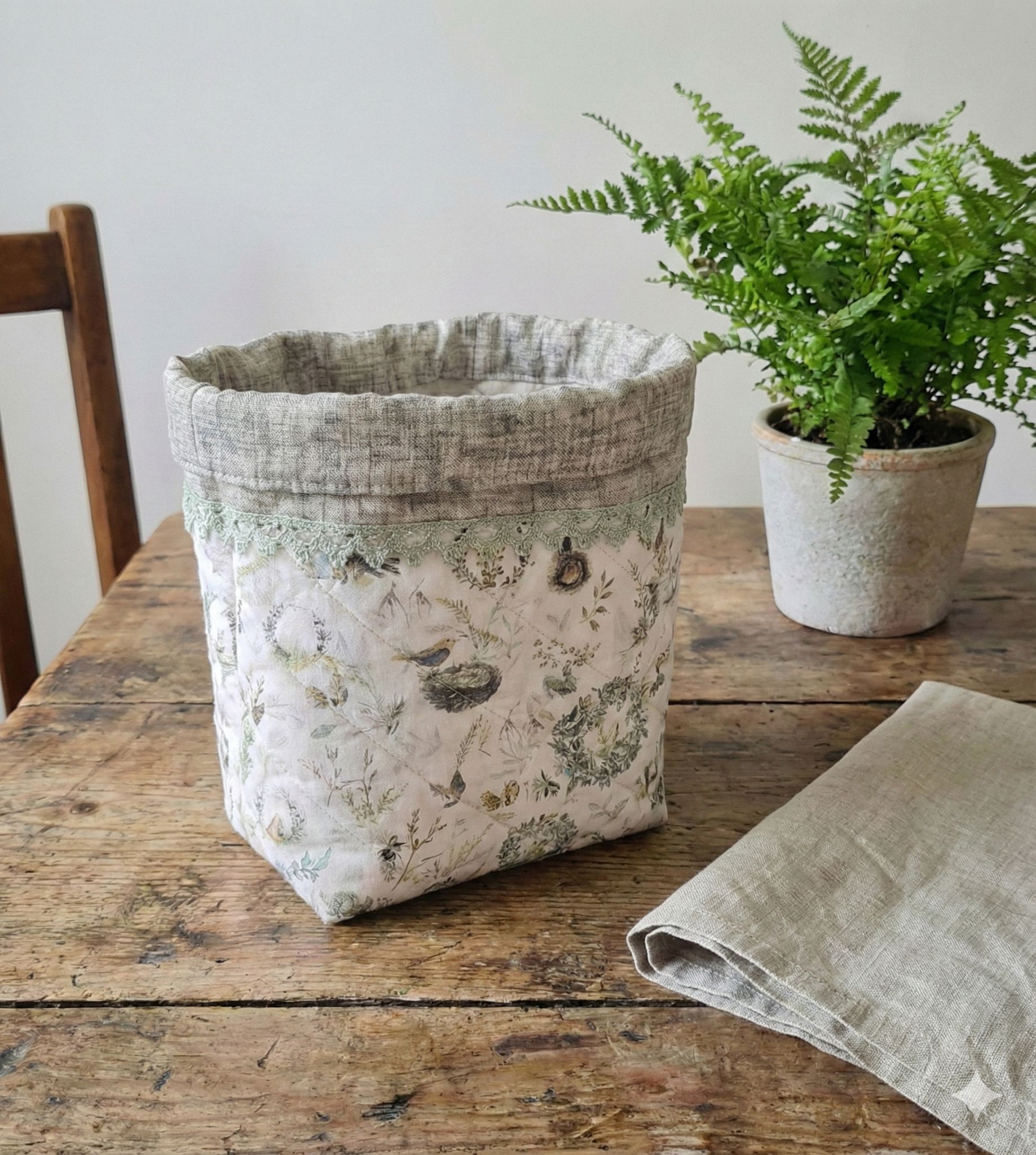 Nähanleitung Frühlingskörbchen Gundi's Quilt Heaven