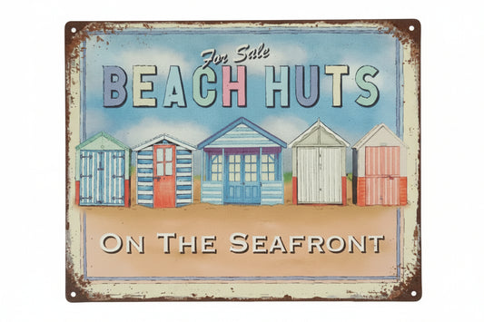 Blechschild Beach Huts