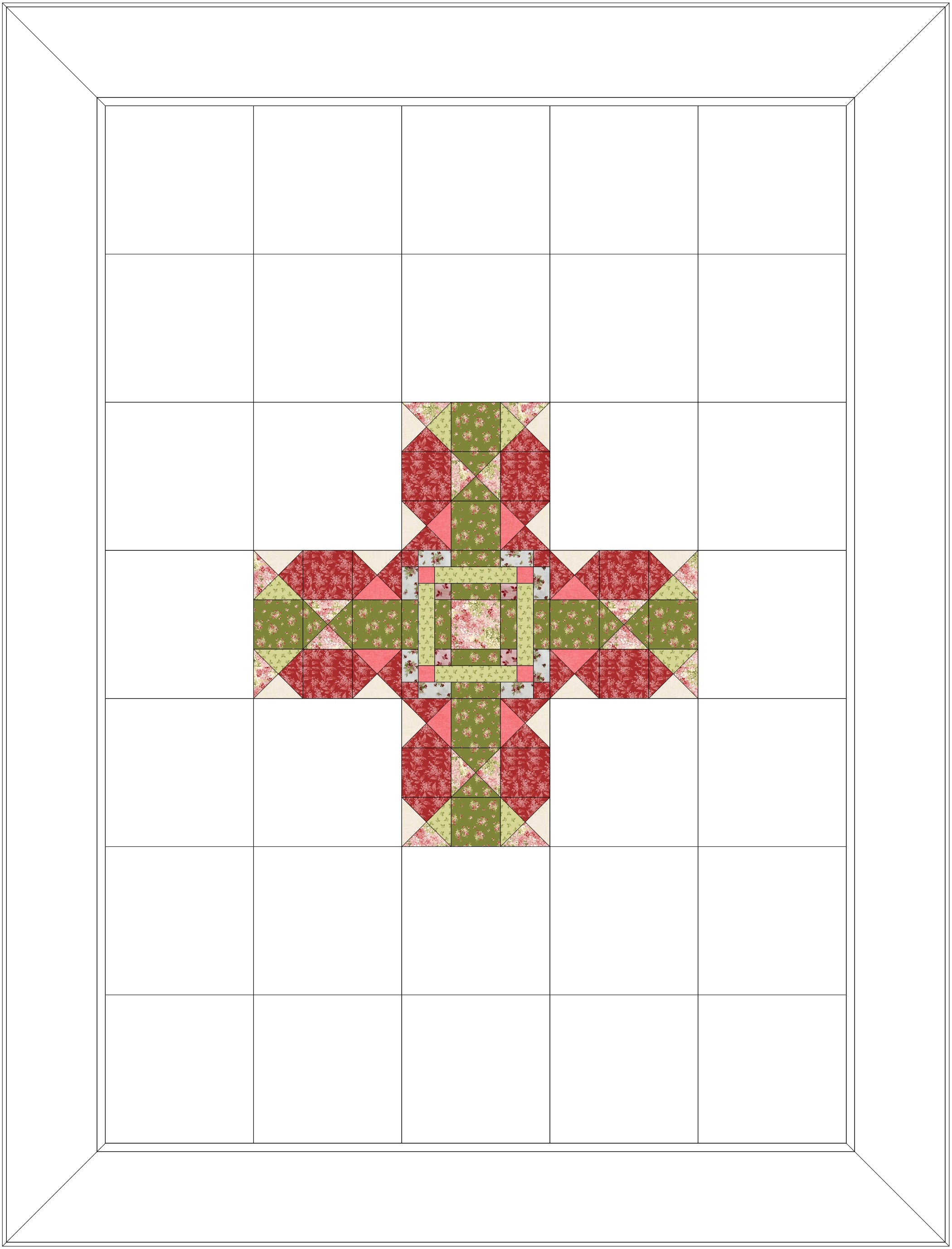 Stoffpaket Mystery Quilt 2026 - Stoffpaket Variante C - 150 cm x 200 cm Gundi's Quilt Heaven