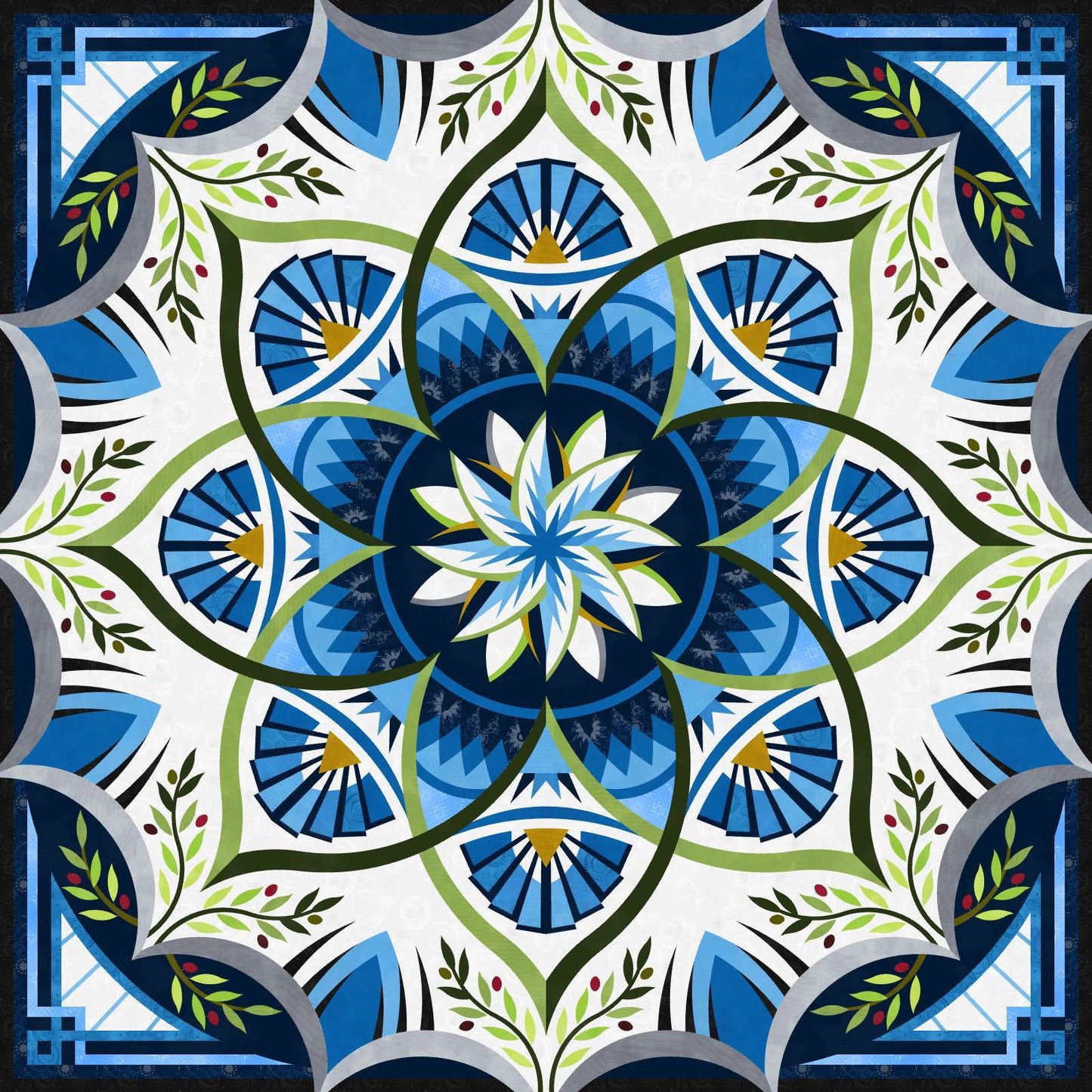 Stoffpaket Wall - ColorStock Cotton's Blue - TOTM *Arcadia* 2027 quiltworx