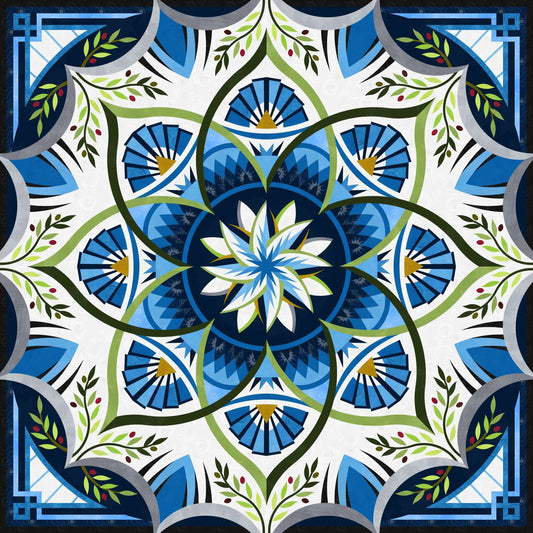Stoffpaket Wall - ColorStock Cotton's Blue - TOTM *Arcadia* 2027 quiltworx