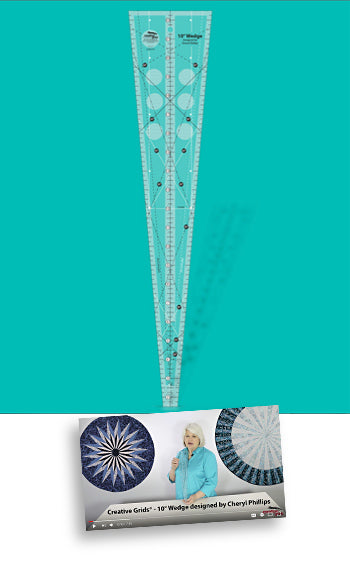 Wage Ruller Wedge Ruler 10 Degrees – Gundi's Quilt Heaven