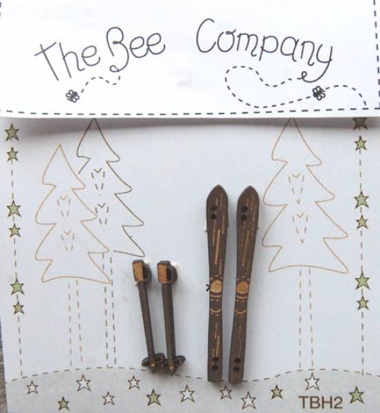Holzknopf Ski The Bee Company
