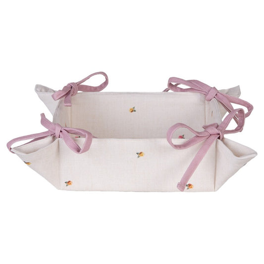 Quadratisches Brotkörbchen rosa