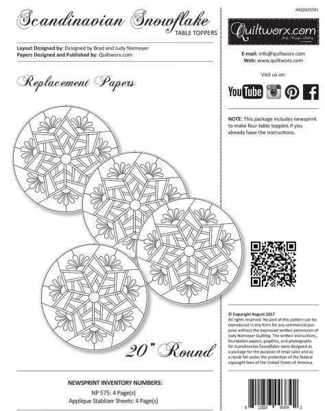 Replacement Papers Scandinavian Snowflake