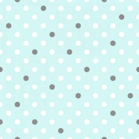 Light Turquoise Polka Dots Flanell
