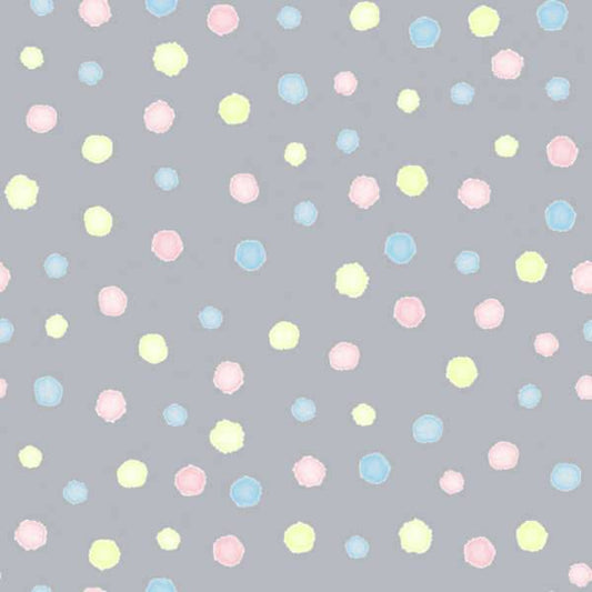 Light Grey Polka Dots Flanell