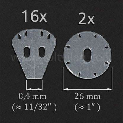 Petals Flower 16+2 pcs 26 mm Foltvilag