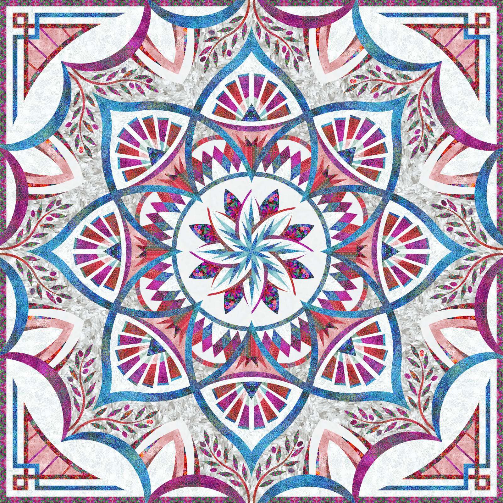 Stoffpaket Wall - Hoffman Fabrics Bloom - TOTM *Arcadia* 2027 quiltworx
