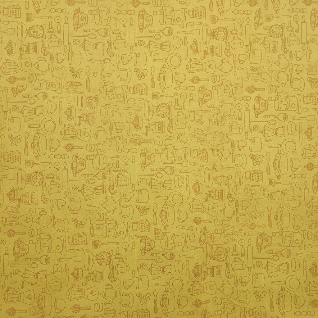 Baumwollstoff Cook Outline