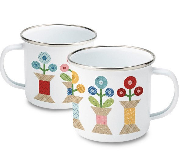 Tin Mug Calico Gundi's Quilt Heaven