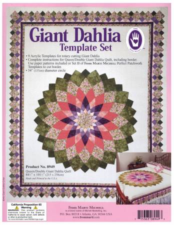 Giant Dahlia Template Set Marti Michell