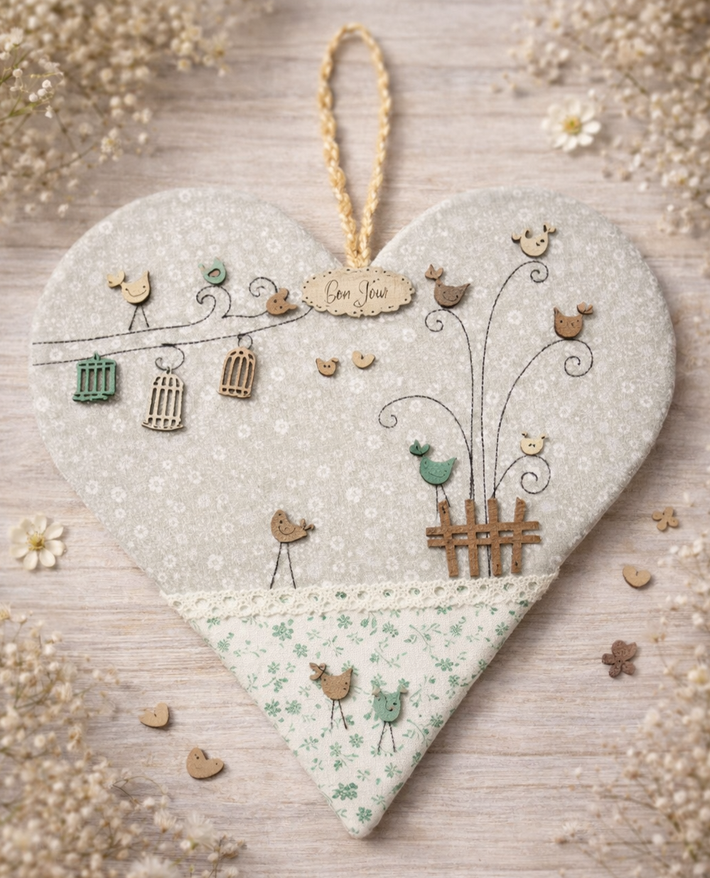 Materialpackung Vintage Herz groß Gundi's Quilt Heaven