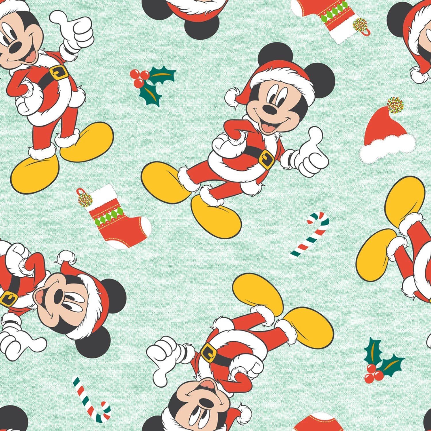 Baumwollstoff Mickey Christmas Heather Springs Creative