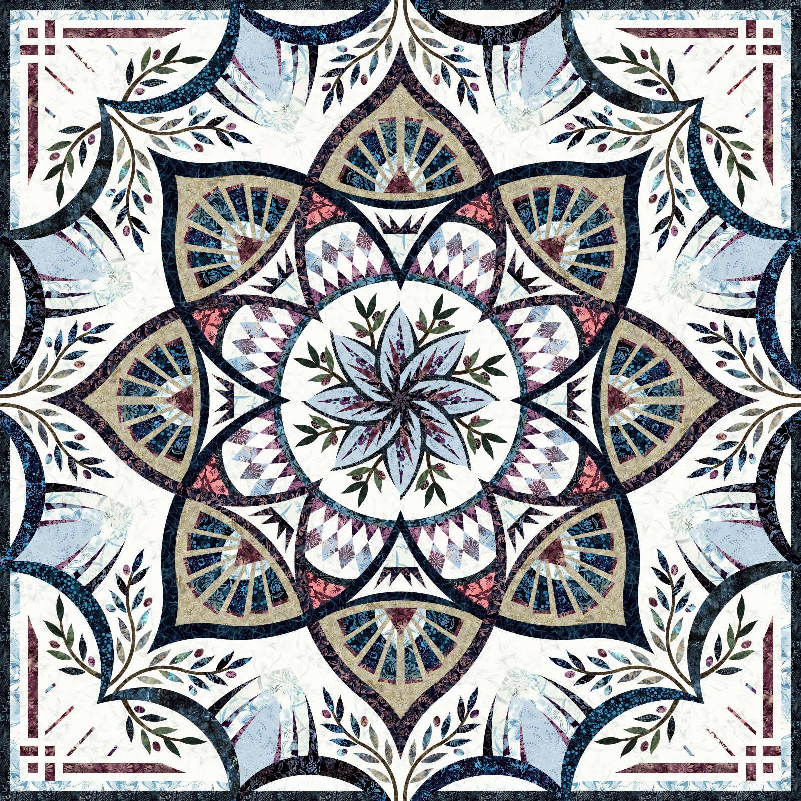 Stoffpaket Wall - Misty Beaches Tonga Batiks - TOTM *Arcadia* 2027 quiltworx