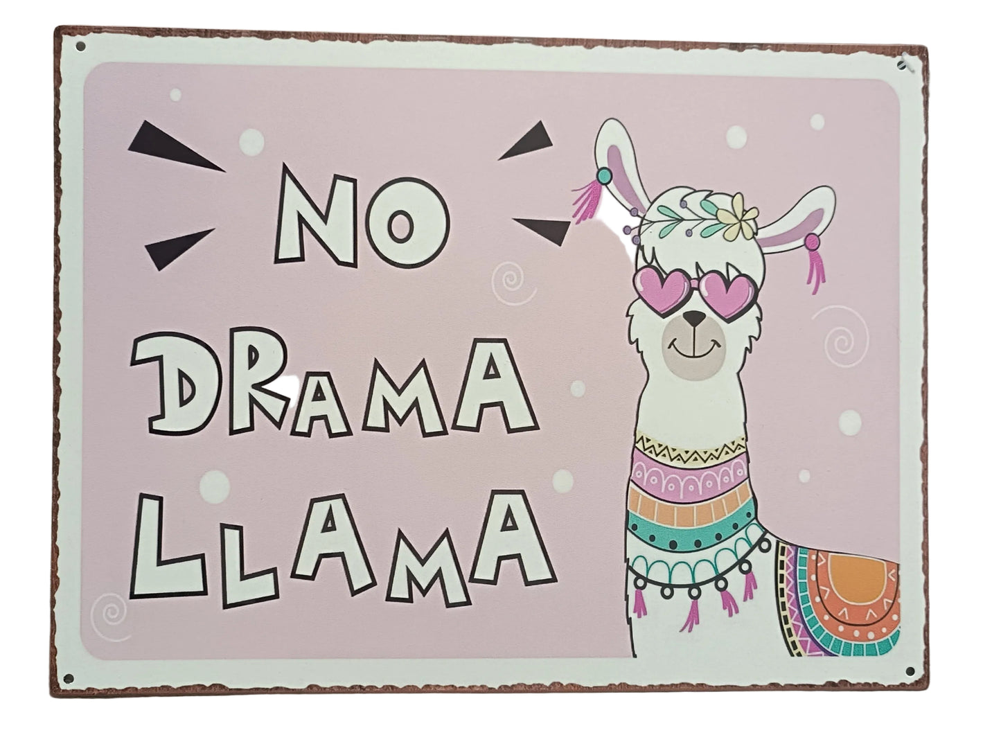 Blechschild No Drama Llama