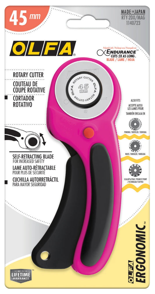 OLFA Ergonomic Rollschneider pink