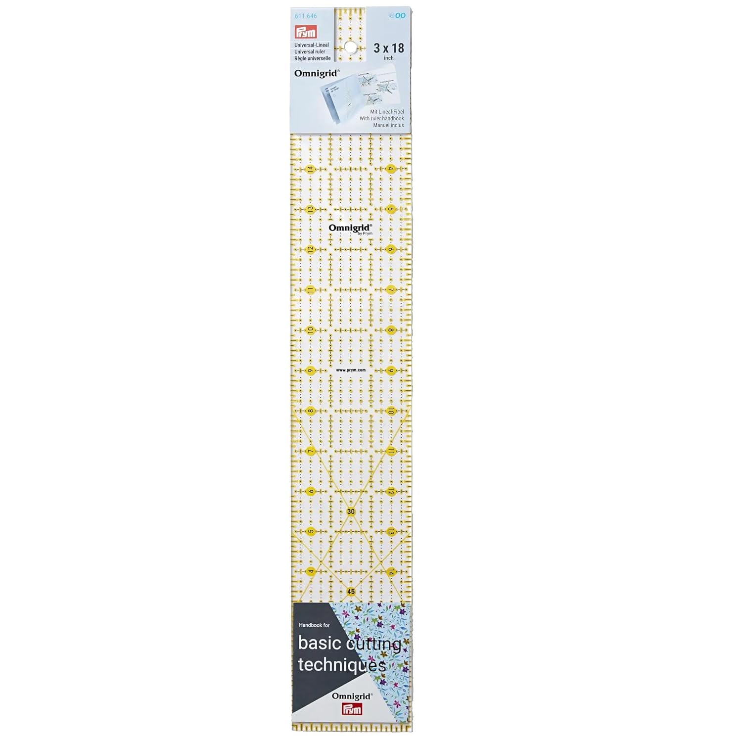 Omnigrid Ruler 3 x 18 Inch Omnigrid