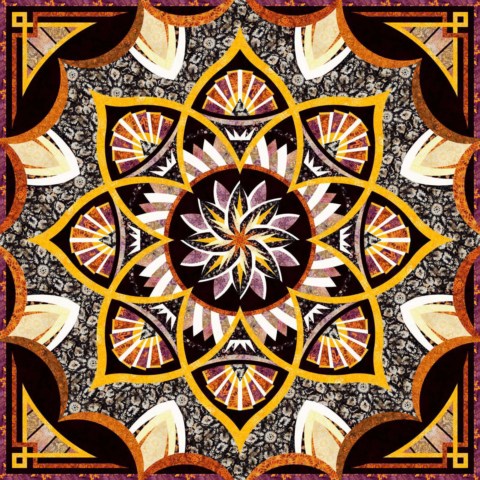 Stoffpaket Wall - Painted Canyon Tonga Batiks - TOTM *Arcadia* 2027 quiltworx