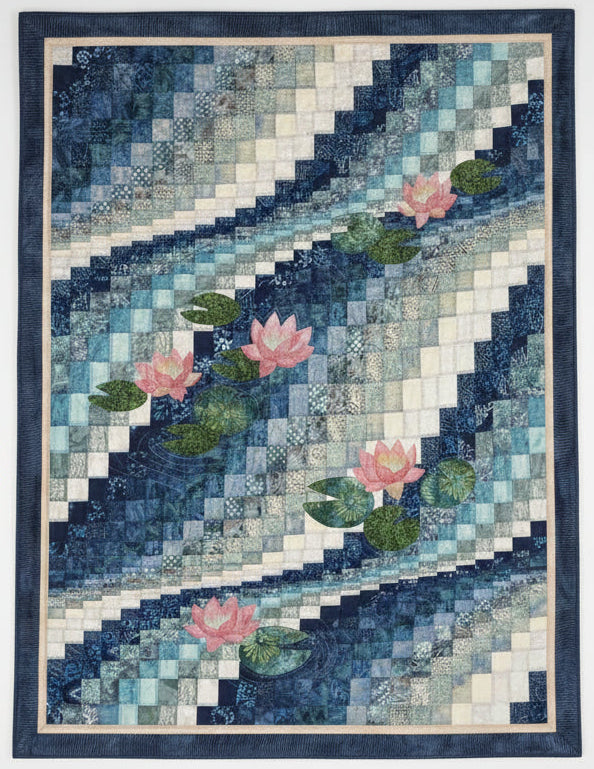 Nähanleitung Bargello Seerosen Gundi's Quilt Heaven