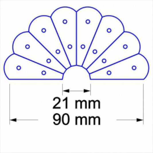 Dresden plate with arc 16+1 pcs
