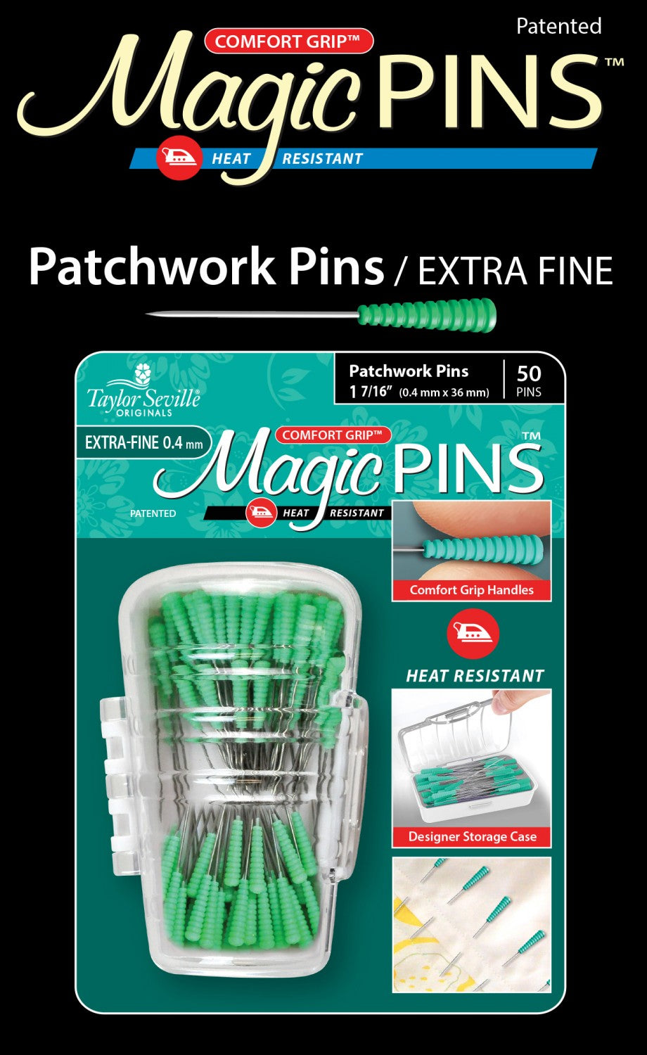 Patchwork Pins Extra Fine