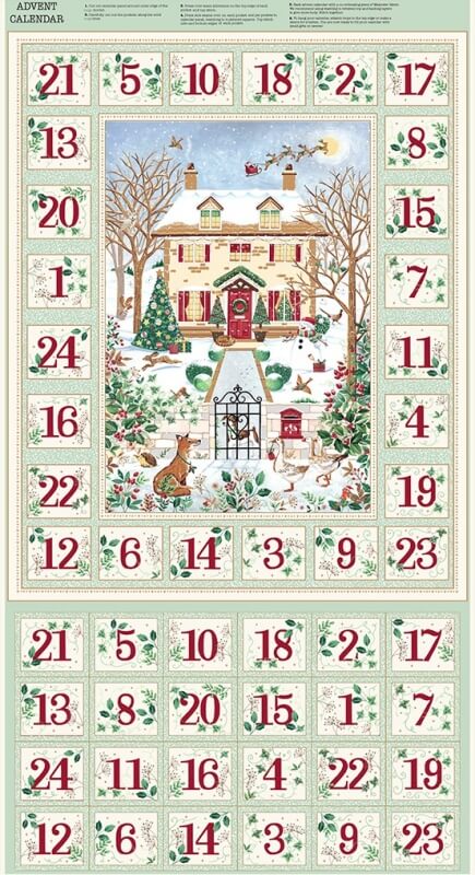 Panel Country Christmas Advent Calendar
