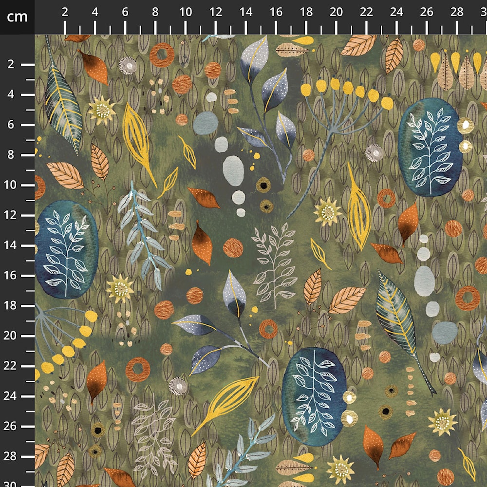 Baumwollstoff Labradorite Leaf Windham Fabrics & Anthology Batiks