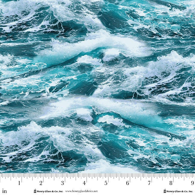Baumwollstoff Coastal Guardians Stormy Ocean Henry Glass & Co.