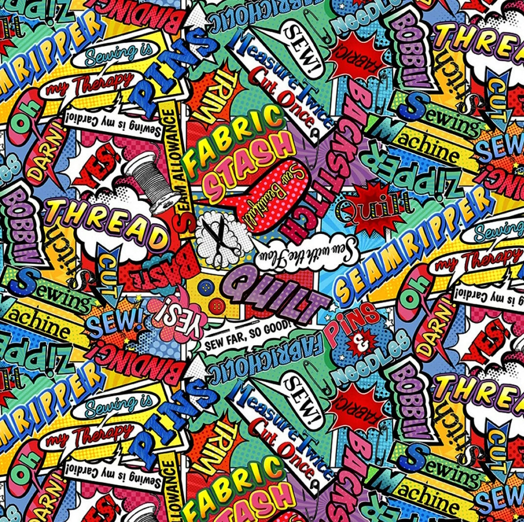 Baumwollstoff Comic SFX Timeless Treasures Fabrics