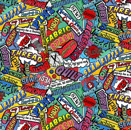 Baumwollstoff Comic SFX Timeless Treasures Fabrics