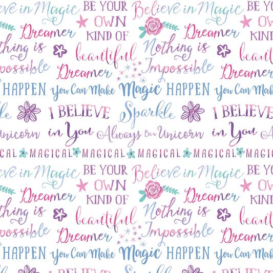 Dreamers Words Multi/White