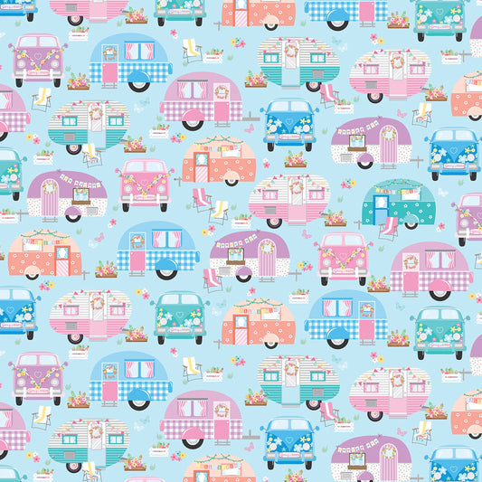 Springtime Campers Aqua