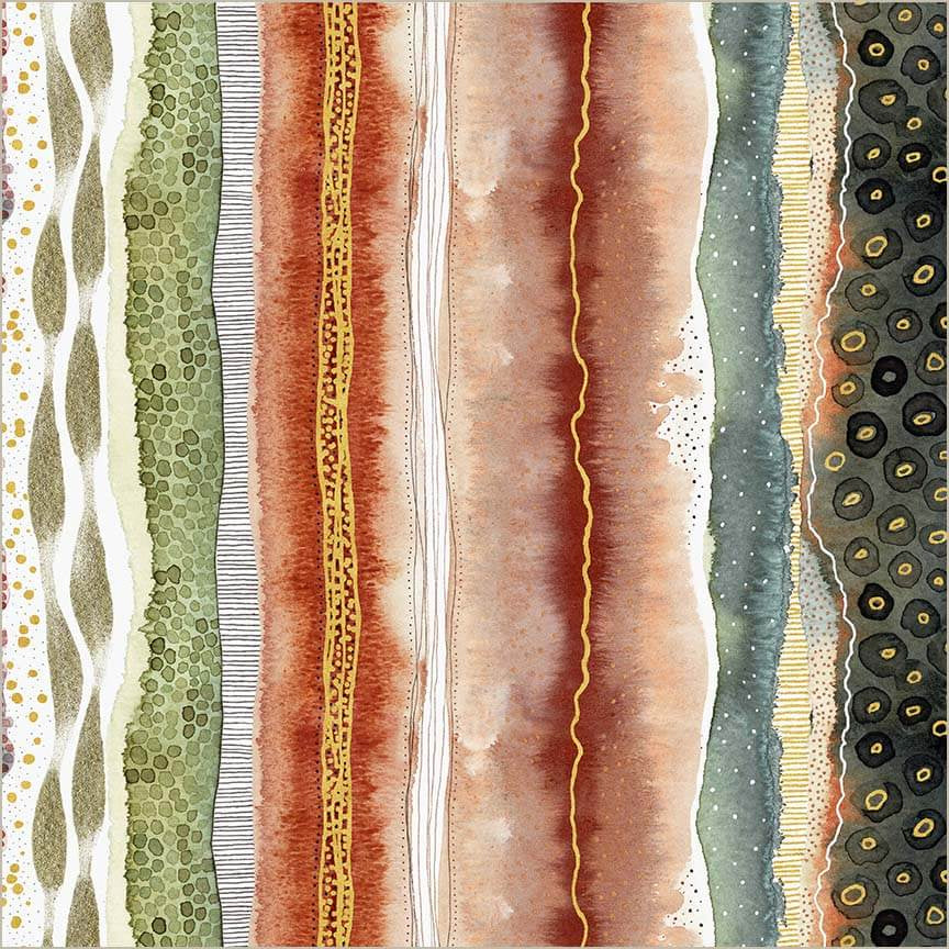 Baumwollstoff FireOpal Stripe Windham Fabrics & Anthology Batiks