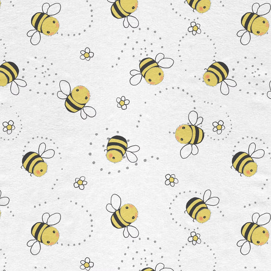 Busy Bee White Flanell