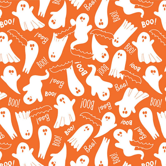 Baumwollstoff Ghostly Glow Orange Benartex