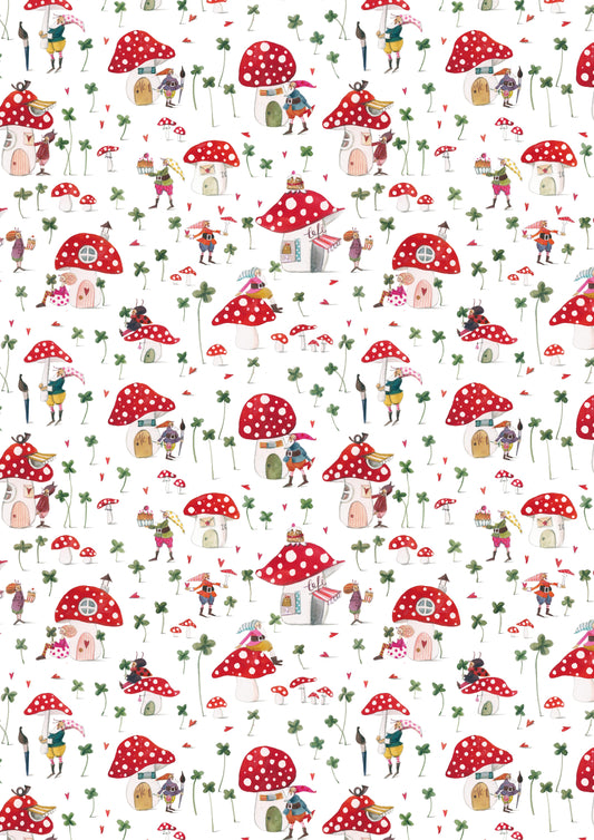 Baumwollstoff Glückspilze Acufactum