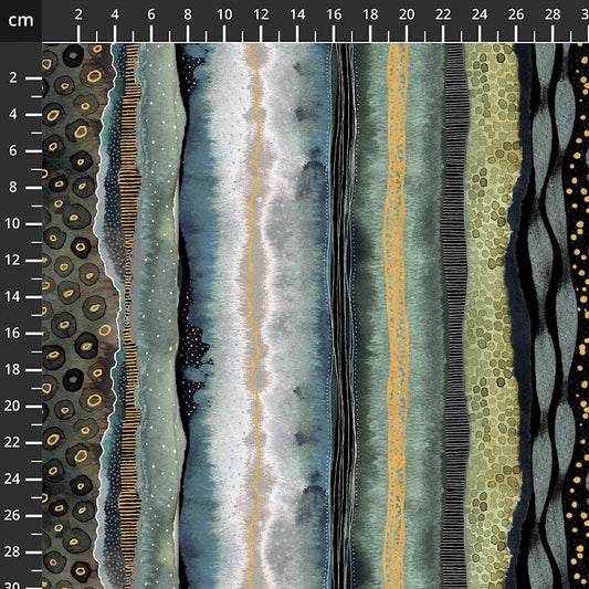 Baumwollstoff Labradorite Stripe Windham Fabrics & Anthology Batiks