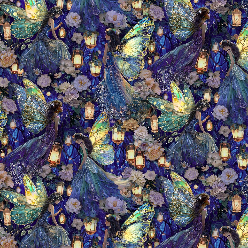 Baumwollstoff Lumiere Fleur Multi
