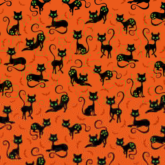 Baumwollstoff Orange Cat Crossing Michael Miller Fabrics