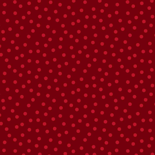 Baumwollstoff Nordic Holiday Village Dots Red Henry Glass & Co.