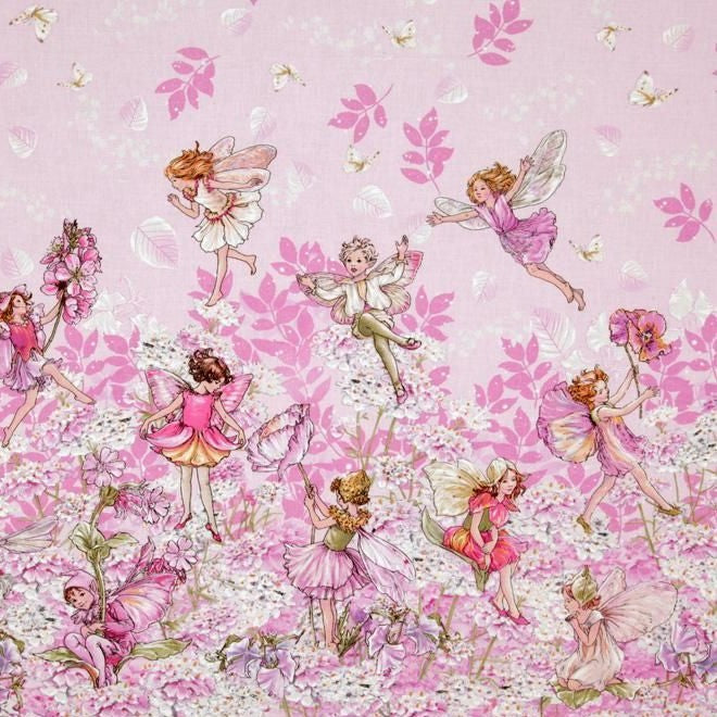 Baumwollstoff Petal Fairies Border Ballenendstück Michael Miller Fabrics