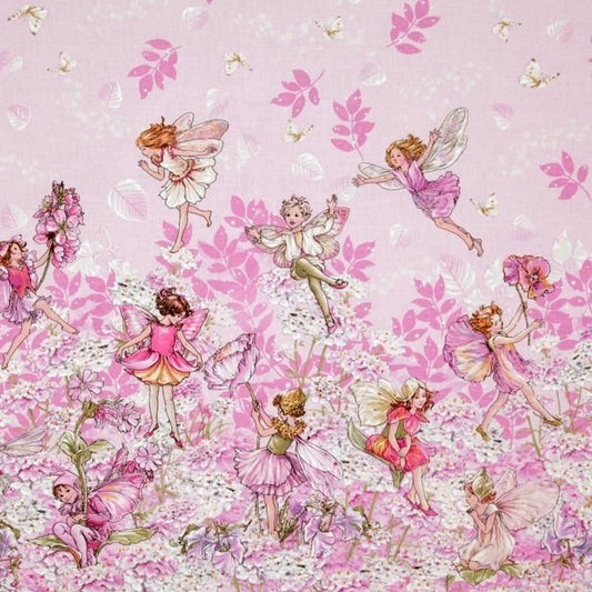 Baumwollstoff Petal Fairies Border Ballenendstück Michael Miller Fabrics