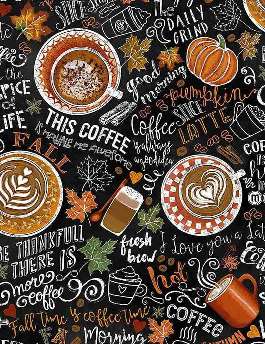 Baumwollstoff Pumpkin Spice Latte