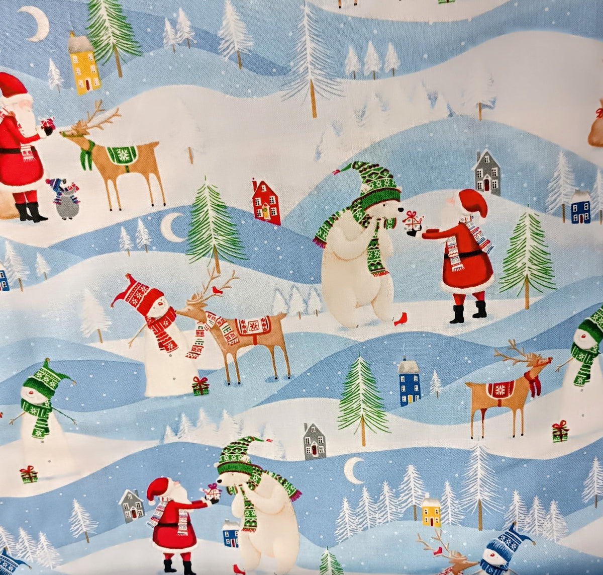 Baumwollstoff Santa´s little Helpers