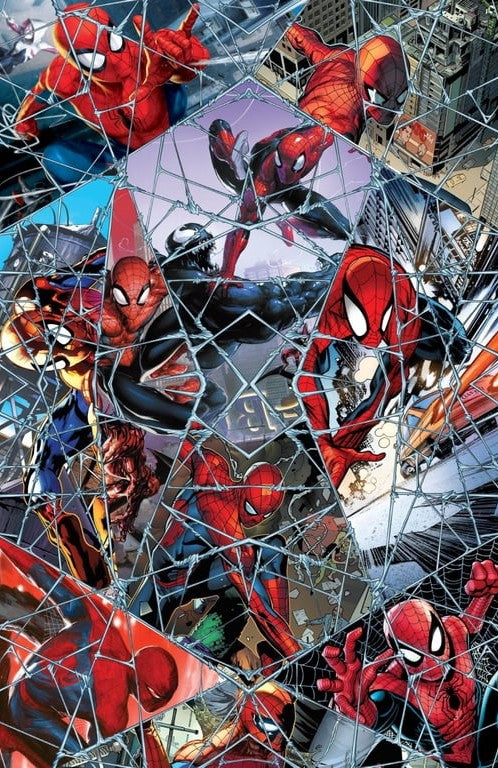 Baumwollstoff Spiderman Comic Web Mosaic Springs Creative