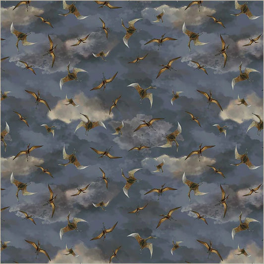 Baumwollstoff Tiny Pterosaurs