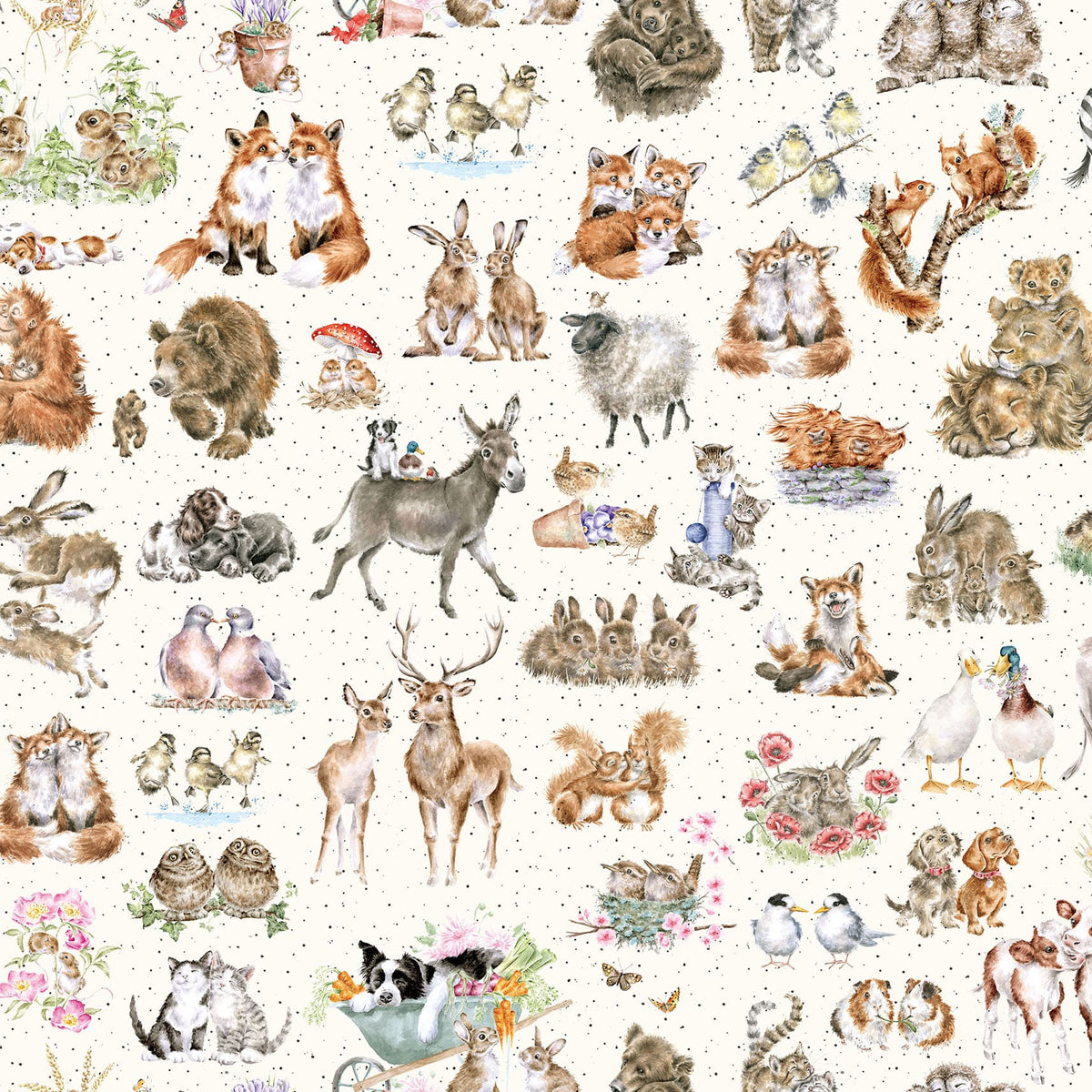Baumwollstoff Together is Better Packed Animals